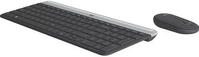 Alt view image 5 of 7 - Logitech - MK470 Full-size Wireless Scissor Keyboard and Mouse Bundle for Windows with Quiet clicks - Black/Gray (920-009437)