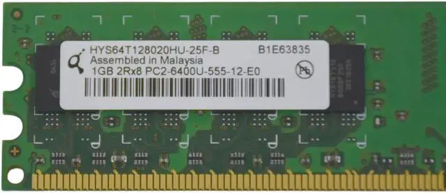 Alt view image 7 of 8 - Dell 1GB 2Rx8 PC2-6400U 800Mhz DDR2 DIMM Memory Module XG691