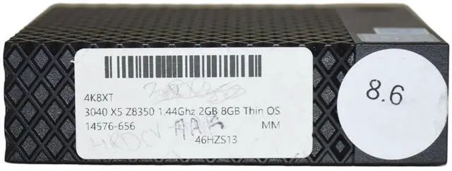 Alt view image 2 of 7 - Dell Wyse 3040 Non-WiFi ThinOS 8.6 2GB 8GB SSD Intel Atom X5-Z8350 HRDCV