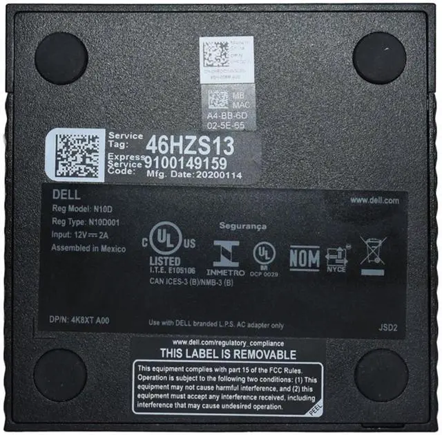 Alt view image 4 of 7 - Dell Wyse 3040 Non-WiFi ThinOS 8.6 2GB 8GB SSD Intel Atom X5-Z8350 HRDCV