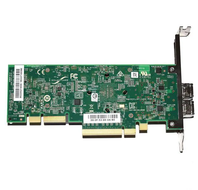 Alt view image 2 of 6 - Solar Flare SR203 Dual Port 10gb with SFP Network Adapter Card Server SF10050020