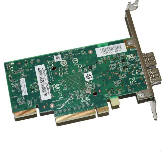 Alt view image 2 of 6 - Solar Flare 2-Port 10GbE SFP+ PCIe 3.0 Server Adapter S7120 SFC9120 SFN7501