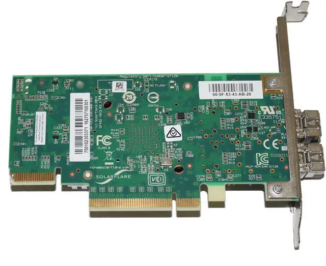 Alt view image 5 of 6 - Solar Flare 2-Port 10GbE SFP+ PCIe 3.0 Server Adapter S7120 SFC9120 SFN7501