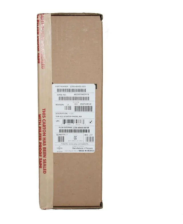 Alt view image 6 of 9 - Polycom VVX 411 Corded 12 Line PoE IP Phone AC Adapter 2200-48450-001