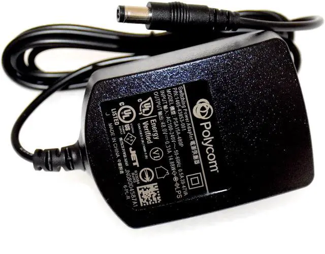 Alt view image 5 of 9 - Polycom VVX 411 Corded 12 Line PoE IP Phone AC Adapter 2200-48450-001