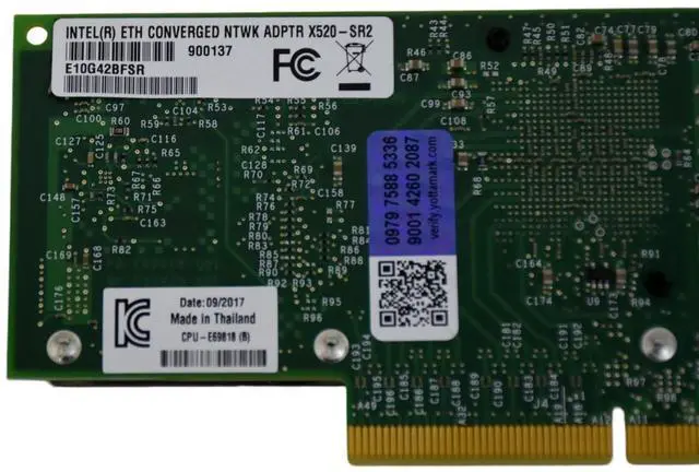 Alt view image 6 of 7 - Intel Dual-Port 10GbE SFP+ Network Adapter 82599 Chipset High-Profile Bracket E10G42BFSR