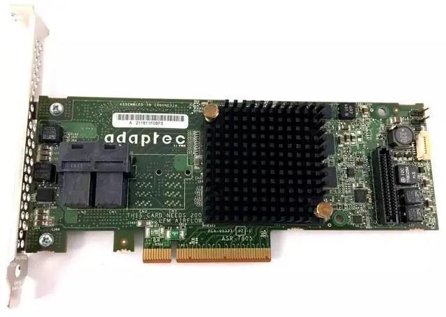 Alt view image 3 of 4 - Adaptec 2274100-R PCIe 3.0x8 6Gbps SAS SATA RAID Controller Card 1GB Cache ASR-7805