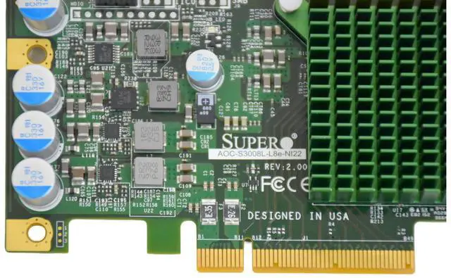 Alt view image 3 of 7 - Supermicro AOC-S3008L-L8E 8-Port 12Gb/s SAS HBA PCIe 3.0 x8 Internal Adapter Broadcom SAS3008 AOC-S3008L-L8e-NI22