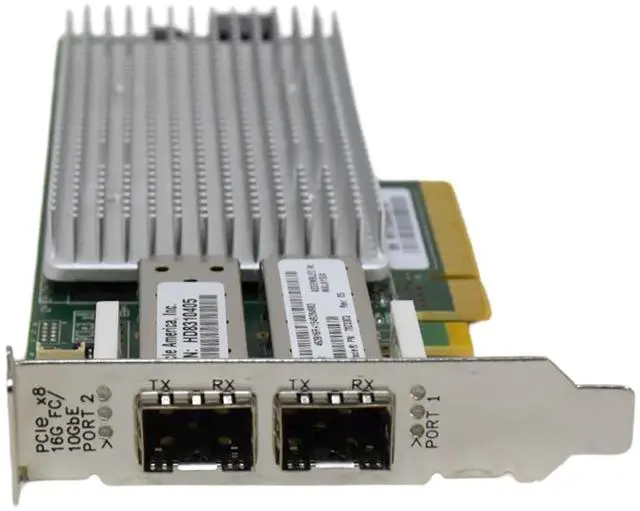 Alt view image 3 of 7 - QLogic QLE8362-ORL Dual-Port 16Gb Fibre Channel 10Gb Ethernet PCIe Card QLE8362-ORL