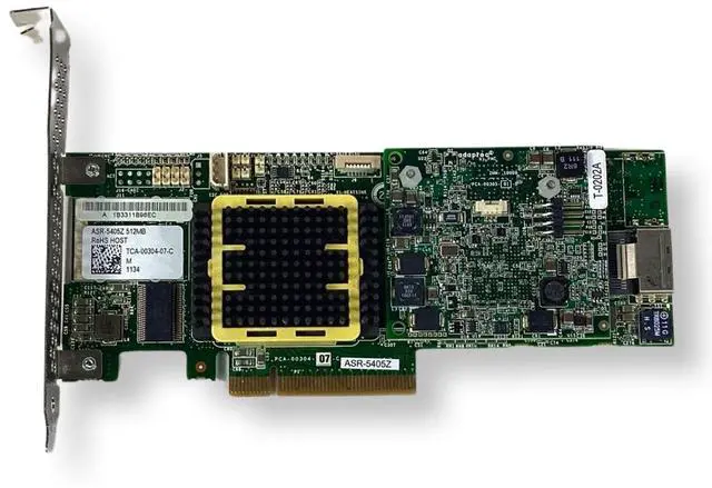 Alt view image 2 of 7 - Adaptec ASR-5405Z RAID Controller 512MB Cache PCIe x8 4-Port SAS SATA ZMCP Full-Height ASR-5405Z