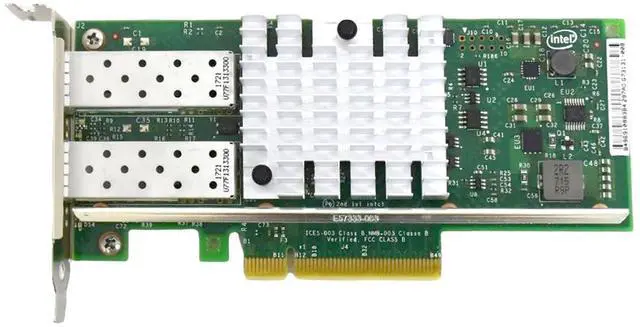 Alt view image 2 of 7 - Dell X520-DA2 10GbE Dual Port SFP+ Network Adapter Low Profile Intel 82599 Chipset 942V6