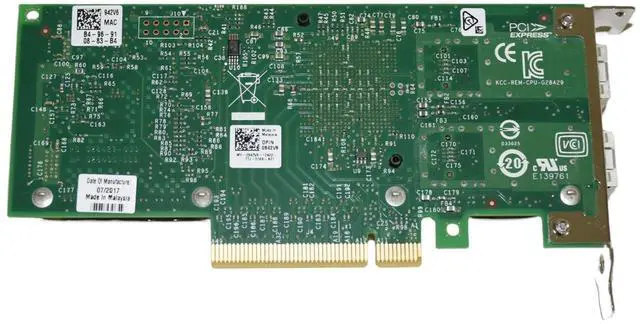 Alt view image 6 of 7 - Dell X520-DA2 10GbE Dual Port SFP+ Network Adapter Low Profile Intel 82599 Chipset 942V6