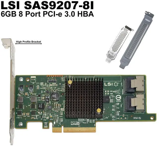 Main image of LSI 9207-8i 6Gbs SAS SATA PCI-E 3.0 HBA IT Mode Expander RAID Controller Card