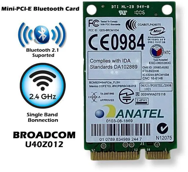 Main image of Dell Latitude E5400 Mini PCIe Wireless Bluetooth Cards LOT OF 2 P560G