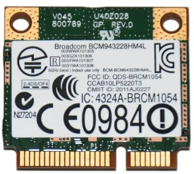 Alt view image 3 of 4 - Dell DW1530 Dual Band Wireless-N WiFi Card BCM943228HM4L for E6520 E6420 E5520 Mini PCIe WLAN Card 1JKGC