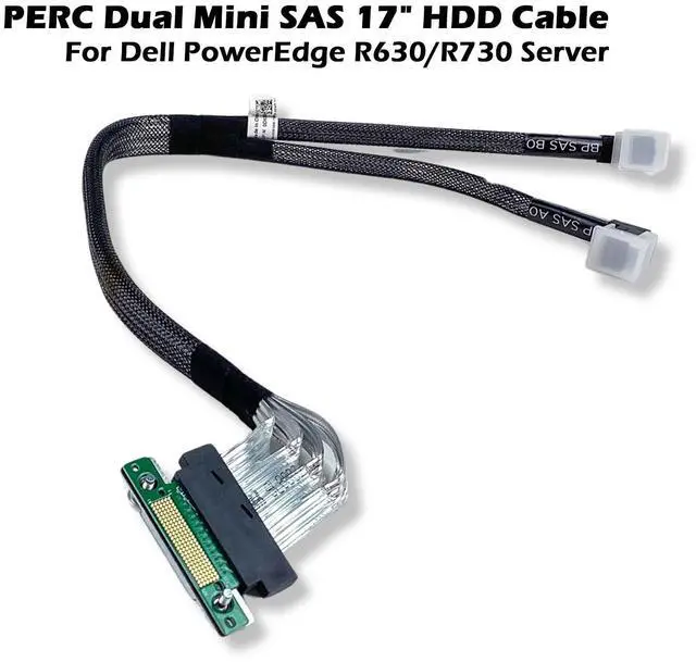 Main image of Dell PERC Dual Mini SAS 17" HDD RAID Cable SFF-8643 for PowerEdge R630 R730 DK50W
