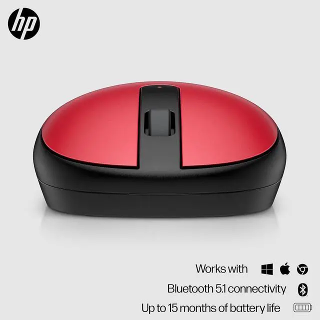 Alt view image 2 of 7 - HP 240 Bluetooth® Mouse, Bluetooth 5.1 Wireless, Swift Pair, 1600 DPI accurate tracking,3 Buttons, Slim Portable for Wins PC, laptop, Notebook, Mac&Chromebook (43N05AA#ABA),Empire red