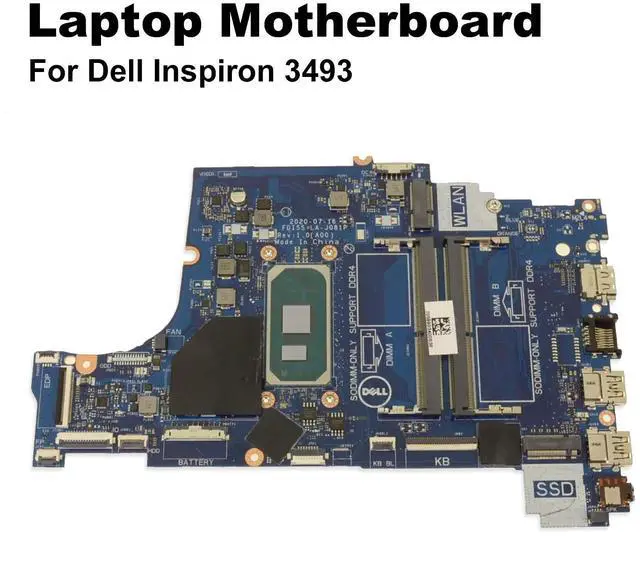 Main image of Dell Inspiron 3493 Motherboard Intel Core i3-1005G1 Integrated Graphics Laptop System Board
TW31C