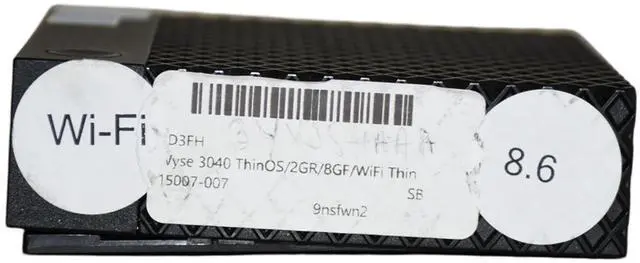 Alt view image 8 of 8 - Dell Wyse N10D - 3040 Thin Client Ethernet RJ45 2GB DDR3 8GB SSD 5MXMG