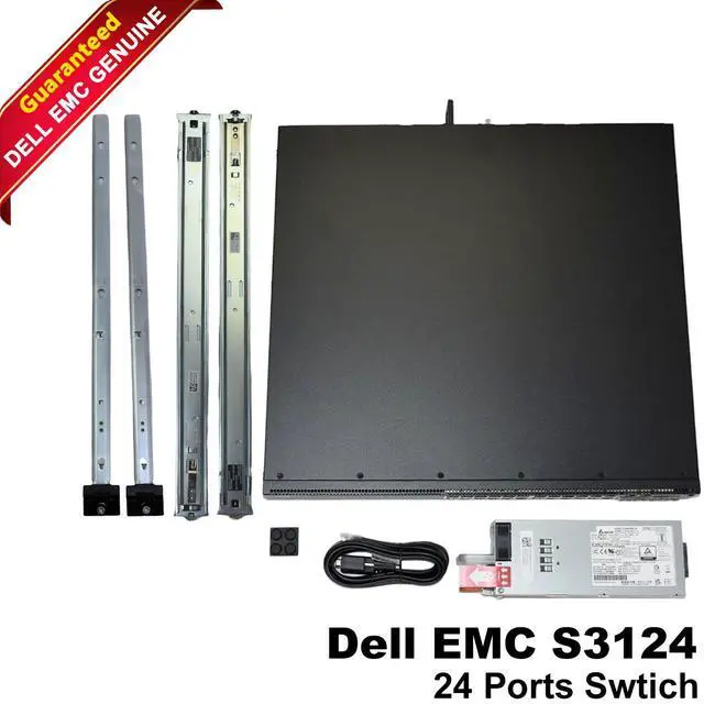 Main image of Dell EMC Networking S3124 24 GbE RJ45 2x 10GBe Switch with Rail Kit MTX2F