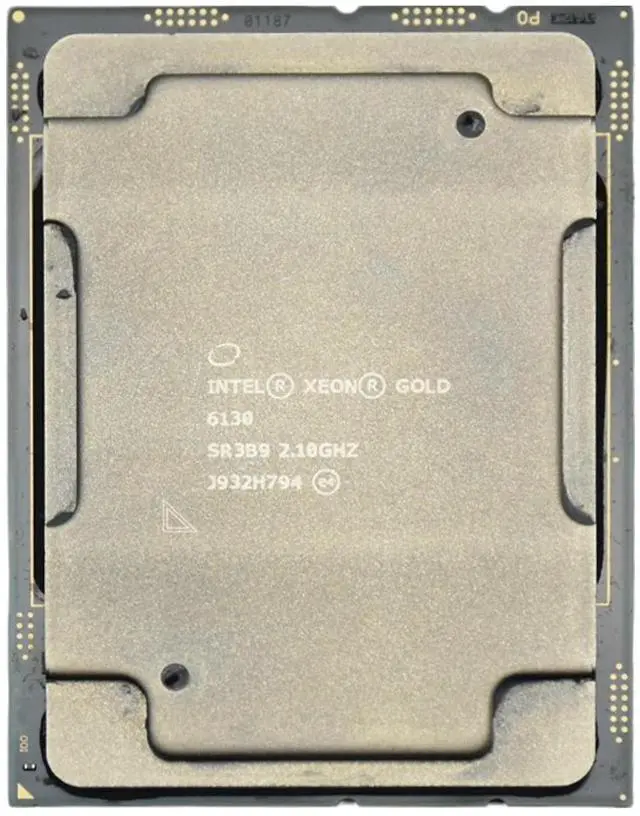 Alt view image 5 of 5 - Intel Xeon Gold 6130 2.1Ghz 22MB Cache 16C 32T Sockets FCLGA3647 SR3B9