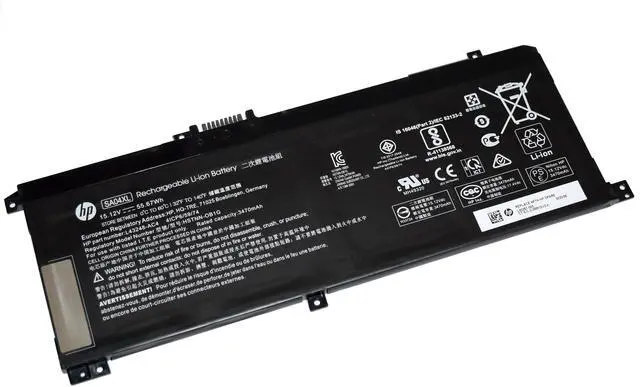 Alt view image 5 of 7 - HP Envy 17.3" 17m-cg1013dx Battery 15.2V 55.67Wh 3470mAh sa04xl l43267-005 hp spare l43267 005