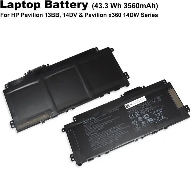 Alt view image 3 of 7 - New PP03XL PV03XL Battery for HPPavilion 13 14 x360 13-BB 14-DV 14-DK 15-EH Series HSTNN-DB9X HSTNN-LB8S L83393-005 L83393-006 L83388-421