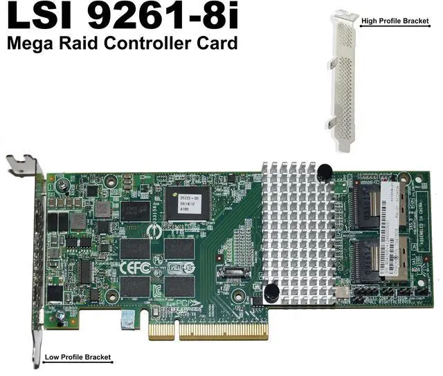 Main image of LSI MegaRAID 8-Port 6Gb/s SATA SAS PCIe 2.0 x8 RAID Controller Card  9261-8i