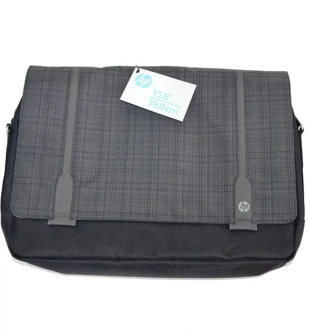 Alt view image 4 of 6 - HP Slim Ultrabook Messenger Bag  15.6" Laptop Carrying Case Adjustable Shoulder Strap F3W14AA