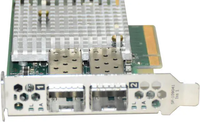Alt view image 3 of 6 - Intel X520-DA2 10Gbps Dual-Port SFP+ PCIe Ethernet Converged Network Adapter with Low Profile Bracket E69818