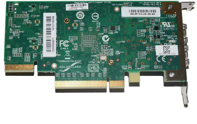 Alt view image 5 of 6 - Intel X520-DA2 10Gbps Dual-Port SFP+ PCIe Ethernet Converged Network Adapter with Low Profile Bracket E69818