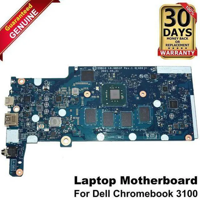 Main image of Dell OEM Chromebook 3100 Laptop Motherboard System Board Celeron N4000 1.1GHz Dual Core - 16GB - 1Y3PF