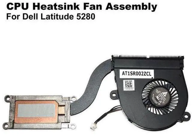 Alt view image 4 of 7 - Dell OEM Latitude 5280 CPU Heatsink Fan Assembly for Intel Graphics UMA 3XN3N