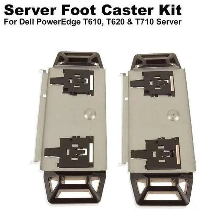 Alt view image 3 of 6 - Dell T501M Caster Foot Kit Replacement for PowerEdge T610 T710 T620 T330 T440 Servers