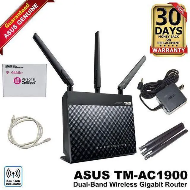 Alt view image 4 of 10 - T-Mobile Asus OEM WiFi Cellspot 1300Mbps 4 Port Wireless Router TM-AC1900