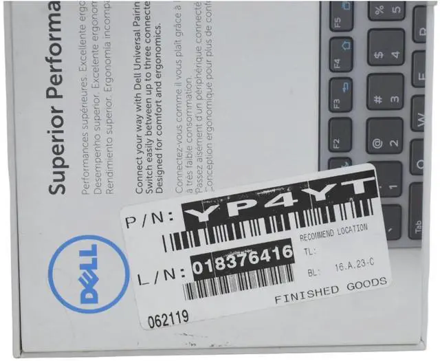Alt view image 2 of 7 - Dell WK717 Premier Wireless Keyboard with Bluetooth & USB Receiver US Layout 0YP4YT YP4YT