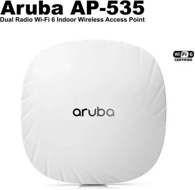 Alt view image 2 of 7 - HPE-Aruba AP-535 (US) Dual Radio 4x4:4 Wi-Fi 6 Access Point JZ337A - 2.4Gbps, 2x 5G Ethernet, Ceiling/Wall Mount