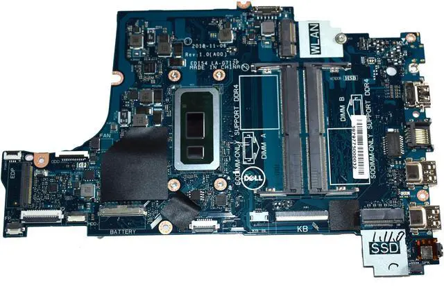 Alt view image 3 of 7 - Dell Laptop Motherboard for Vostro 3480 Series Laptops - Intel Pentium - NNJ6P