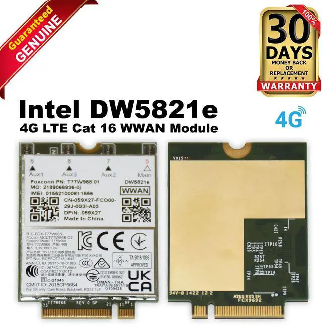 Dell Latitude DW5821e T77W968 Snapdragon X20 4G LTE WWAN Card