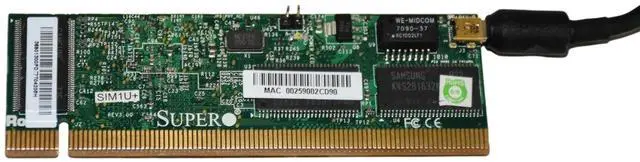 Alt view image 6 of 7 - Supermicro AOC-SIM1U+ IPMI 2.0 Remote Management Controller with AOC-USB2RJ45 Add-On Card, KVM Over LAN