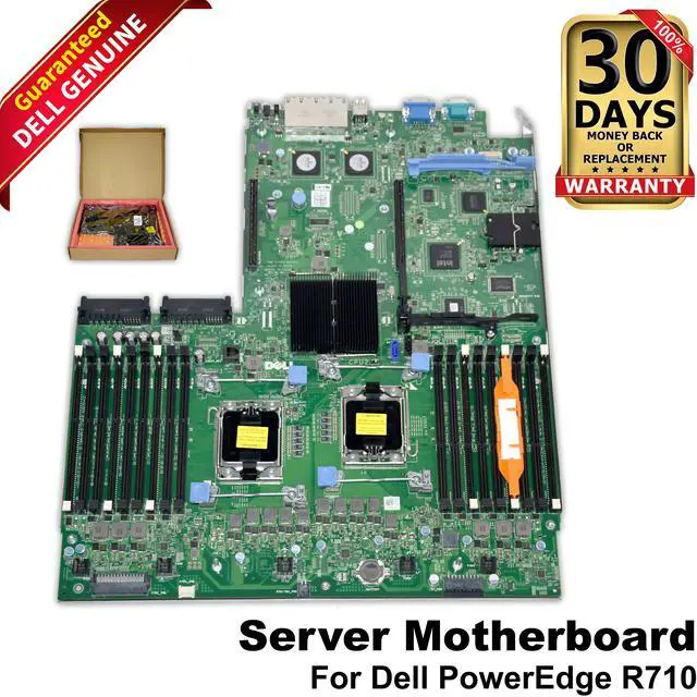 Main image of Dell PowerEdge R710 Server Motherboard 2x CPU Sockets 18x DDR3 DIMM Slots YDJK3