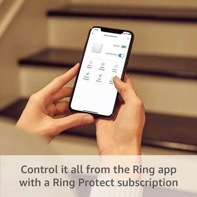 Alt view image 6 of 7 - Ring Alarm Motion Detector  Pet-Friendly, 90° Coverage, 25ft Range  Adjustable Settings  Easy Install  5AT2S9