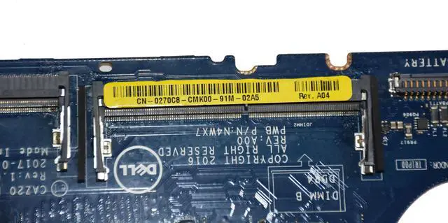 Alt view image 6 of 6 - Dell Latitude 7480 Intel Core i7-6650U Laptop Motherboard 270C8