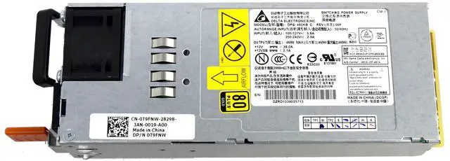 Alt view image 3 of 6 - Dell EMC N4064F Switch KTM6X 2RH8M 100-240V 460W 80 Plus Gold Power Supply T9FNW - OEM