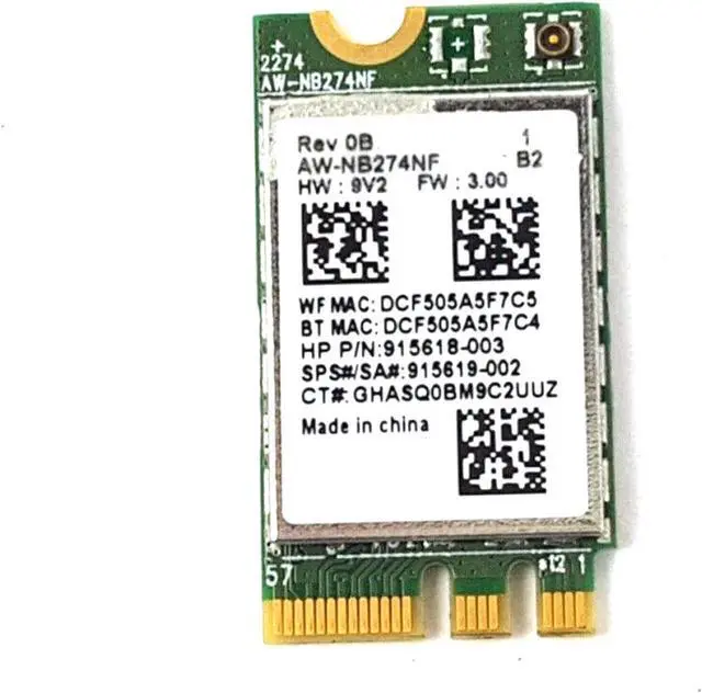 Main image of HP Notebook 14-CK0065ST L21480-005 WiFi Bluetooth 4.2 Wireless Network Card 915618-003