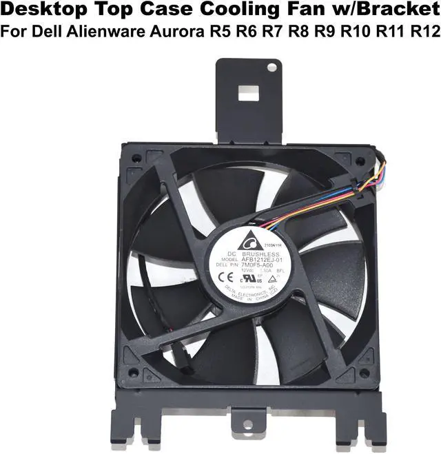 Alt view image 2 of 6 - Dell Alienware Aurora R5 R6 R7 R8 R9 R10 R11 R12 Desktop Top Case Cooling Fan w/Bracket 78JPW