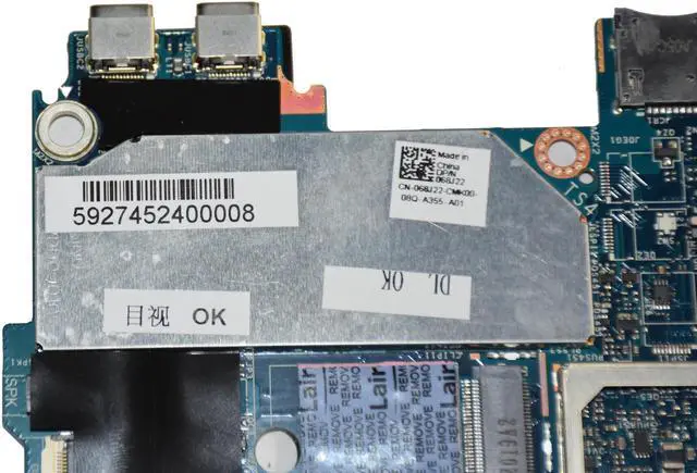 Alt view image 4 of 6 - Dell Latitude 7210 2in1 Intel Core i3-10110U Tablet Motherboard 68J22