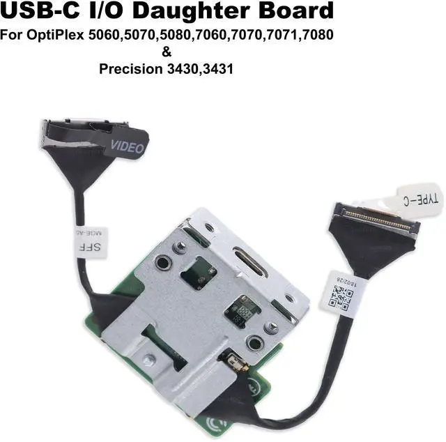 Alt view image 2 of 5 - Dell OptiPlex 5060, 5070, 5080, 7060, 7070, 7071, 7080 & Precision 3430, 3431 USB-C I/O Daughter Board GH0F9