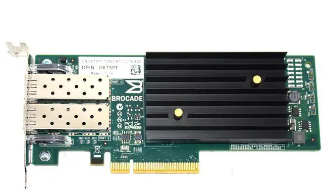 Alt view image 3 of 5 - Dell Brocade 1020 10Gbps Dual Port PCI Express Converged Network Adapter XT5PF