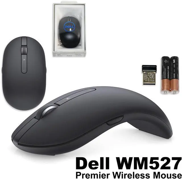 Alt view image 2 of 7 - Dell WM527 Premier 1600 DPI Wireless Mouse Bluetooth/2.4GHz w/Batteries X9F7T
